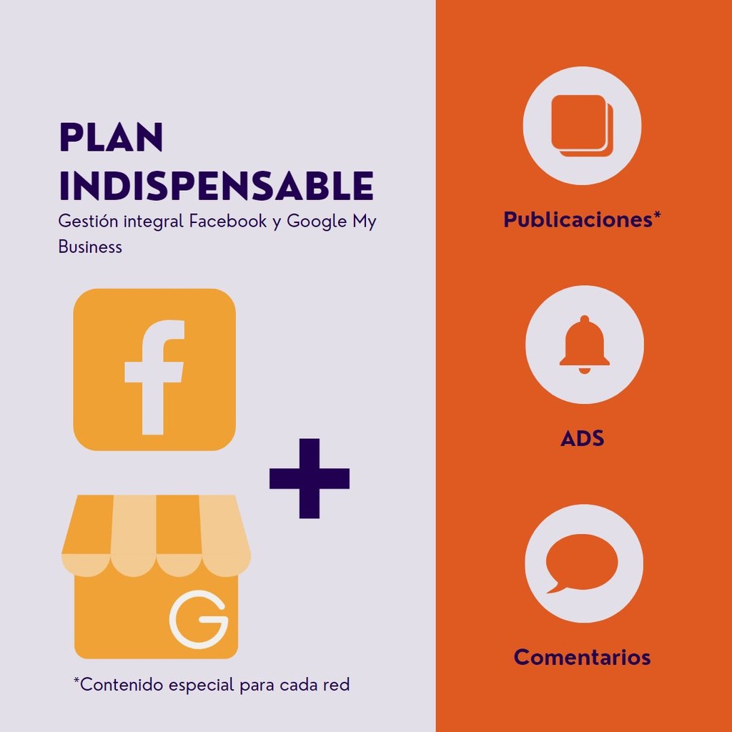 Plan indispensable Facebook y Google My Business